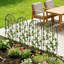  Ensemble de 4 treillis de jardin arqué en métal pour plantes grimpantes H 45 po x l 15,9 po