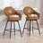 26" Faux Leather Counter Height Swivel Bar Stools-909672296-923409092