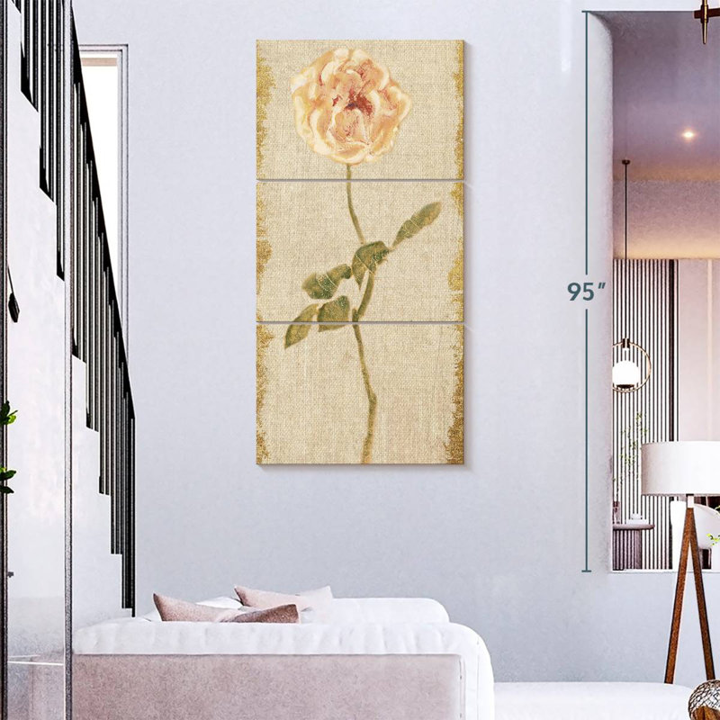 Panneau de rose pâle sur rétro, H 75 po x l 36 po