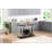 Durable Industrial Bar Cart With Wheels, Three-Level Storage, And Wine Glass Racks For Home Use