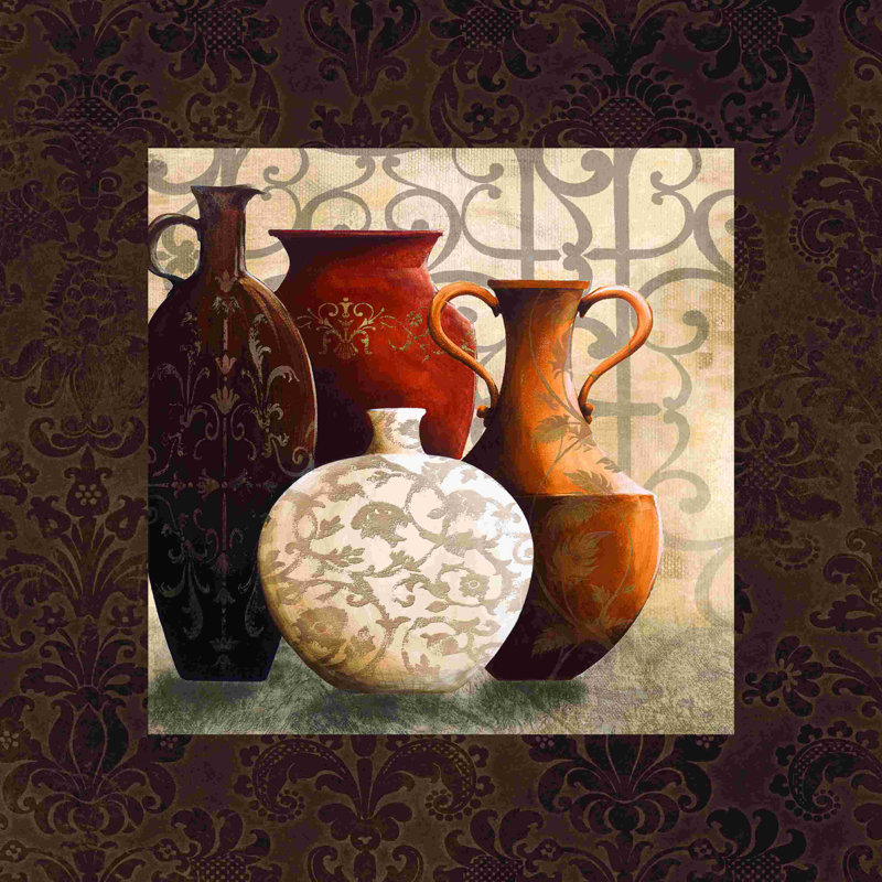 " Brown Pots 2 ", 12" W x 12" H
