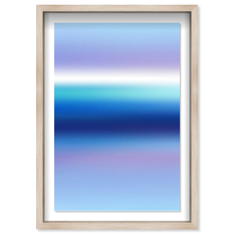 Moonlit Gradient Print by Oliver Gal, 16.5"H x 11.5"W, Natural Oak Shadowbox