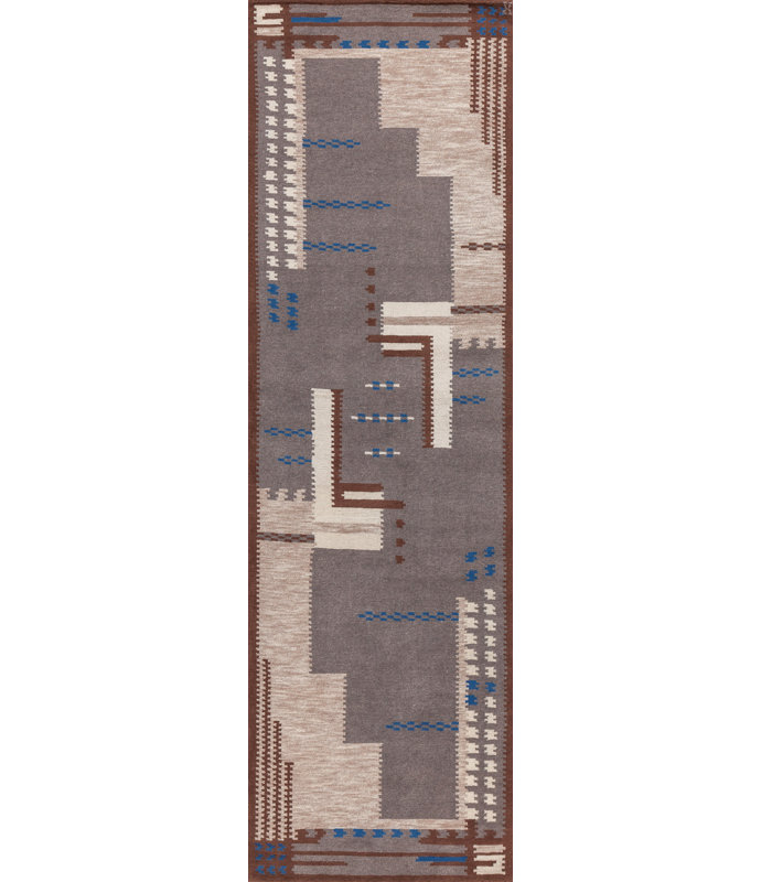 Mesa Wool Geometric Area Rug, Runner 3' x 7'