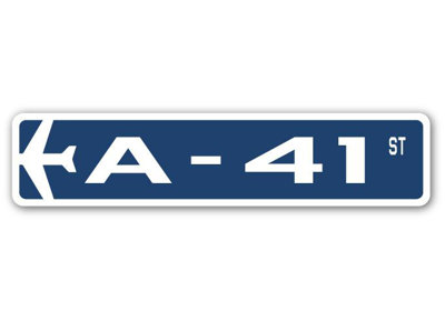 Plaque de rue en aluminium Aquinnah A-41 Air Force