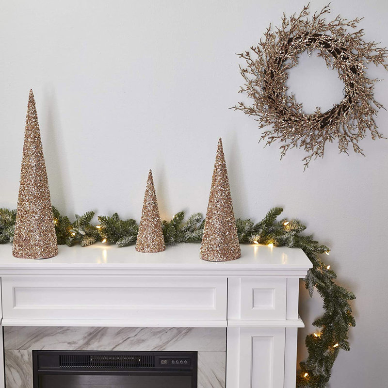 108'' in. Lighted Faux Fir Garland