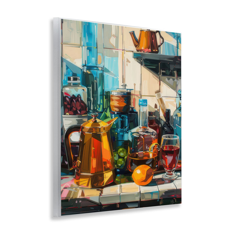  Kitchen Counter Cocktails Wall Plaque Art by LSR Design Studio