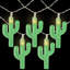 Guirlande de 10 lumières DEL vert cactus 10 fils - fil transparent 4,5 pi