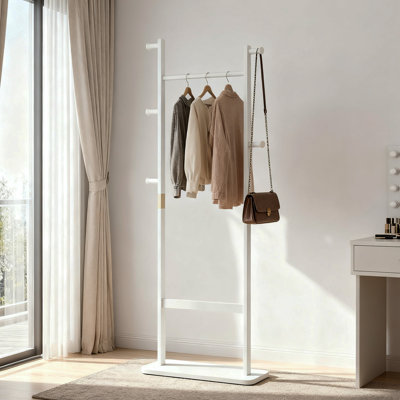 19.6“w Solid Wood Clothing  Rack Open Clothing Organizer
