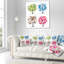 Ensemble d'arbres floraux - Coussin décoratif imprimé floral