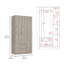 Armoire 3 portes avec deux tiroirs, tablettes et barre de suspension austral-775927262