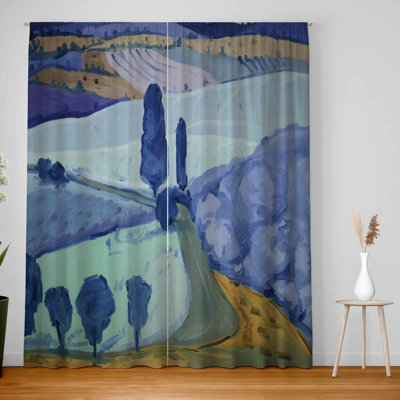 Tuscany Field Blackout Window Curtain Pair | Home Decor