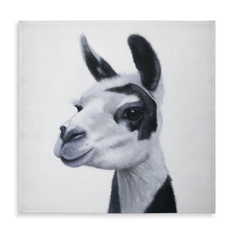 Rustic Black & White Lama Tablecloth | Indoor/Outdoor Decor