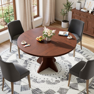 Extendable Solid Wood Base Dining Table