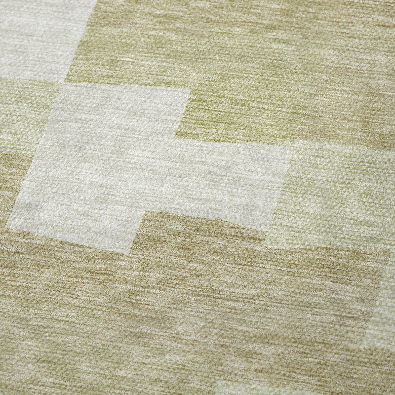 Jeté en sherpa Addison, Géométrique beige 2