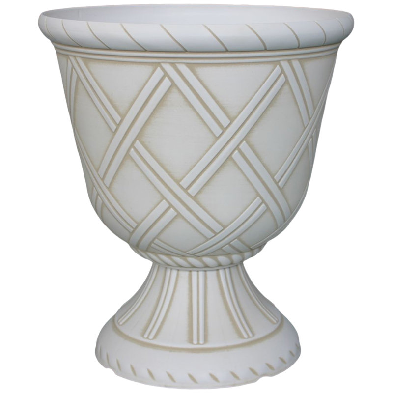 Urn Planter, Beige, 11.3" H x 11" W x 11" D