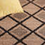 Tapis géométrique en jute de coton tissé à la main Coutu-698654697
