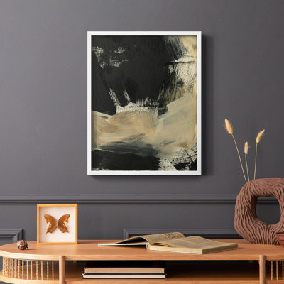 «Baked Paintstrokes VI», reproduction encadrée - bois massif