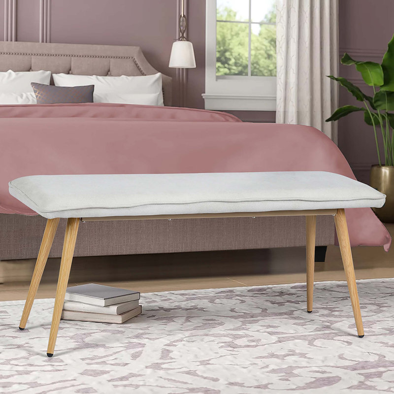 Banc rembourré Adulfo, Beige