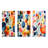 Colorful Geometric Mid Century Shapes II - Abstract Geometric Metal Prints Set Of 3-382545553