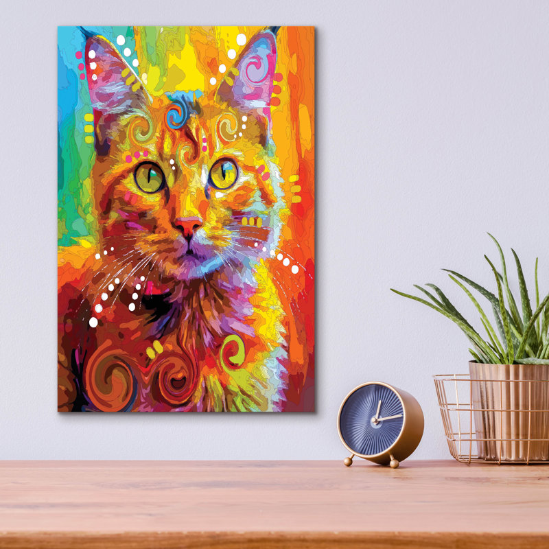 «The Insightful Tabby» par Dean Russo, H 16 po x l 12 po x P 0,13 po