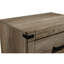 Table de chevet brune - Mobilier de chambre à coucher à 2 tiroirs en bois massif avec tiroirs rustiques