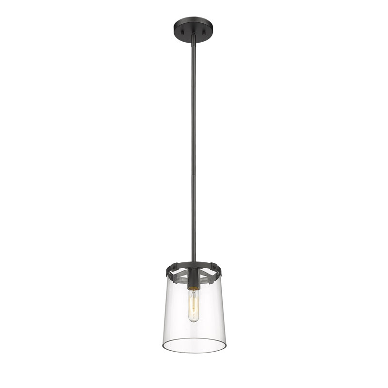 Seden 1 - Light Single Pendant, Matte Black, 92" H x 7.5" W x 7.5" D