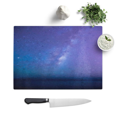 Tempered Glass the Milky Way Stars Above Malta Chopping Board