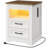 Farmhouse White &Walnut Nightstand with Hidden Drawer and 3 Drawers End Table with LED Light & Charging Station-1140277317