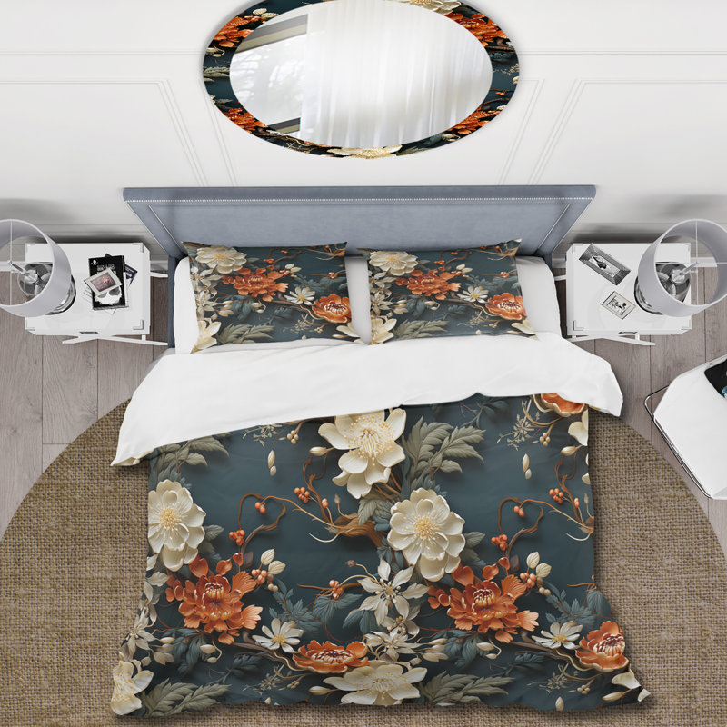 Ensemble de housse de couette Natures Harmony, Housse de couette simple + 1 taie décorative stan