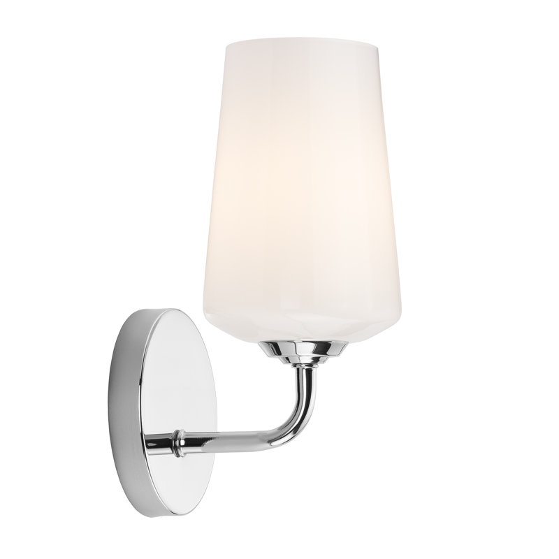  Celino One-Light Wall Sconce with Glass, Clear, Polished Chrome
