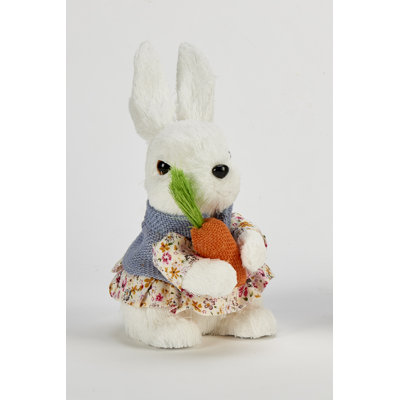 8" Easter Sitting Bunny with Carrot
