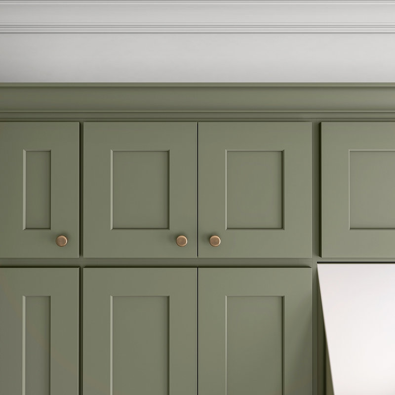 Armoire de cuisine en bois massif prête à assembler, H 15 po x l 27 po x P 12 po, Vert sauge
