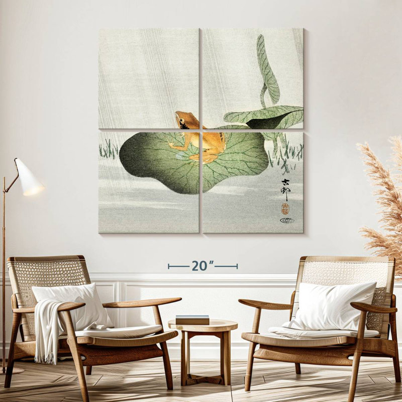 Brampt Frog On Lotus Leaf, 57" H x 57" W