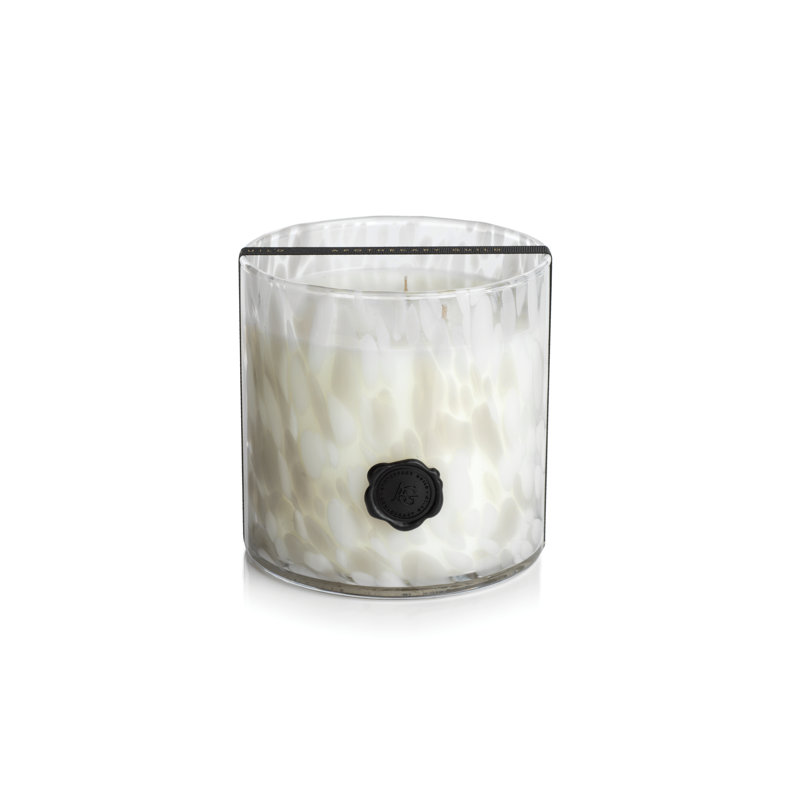 AG Opal Gardenia Scented Jar Candle with Glass Holder