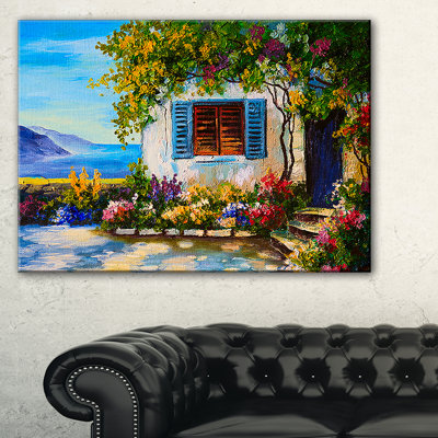 " House Near Sea Oil Painting "