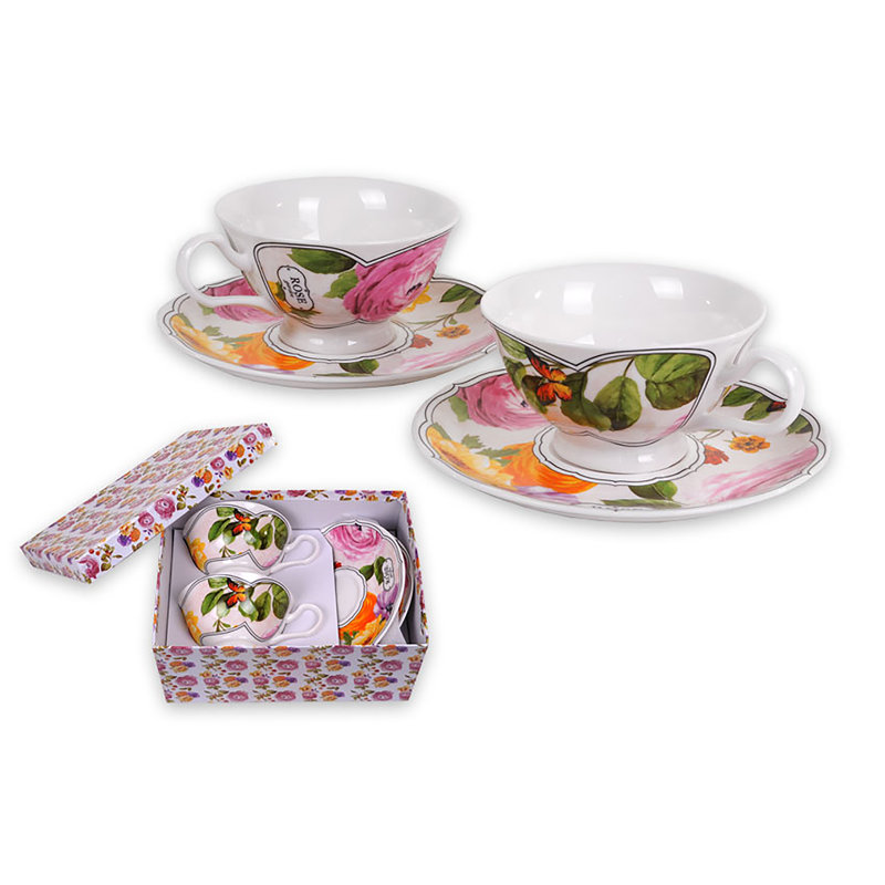 Edford Ceramic Teacup and Saucer