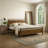 Roundhill Furniture Eldren Wood Platform Bed in Walnut Finish, King-123584303