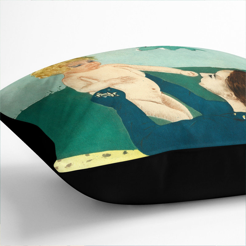Square Cushion, 40cm H x 40cm W x 15cm D, Black