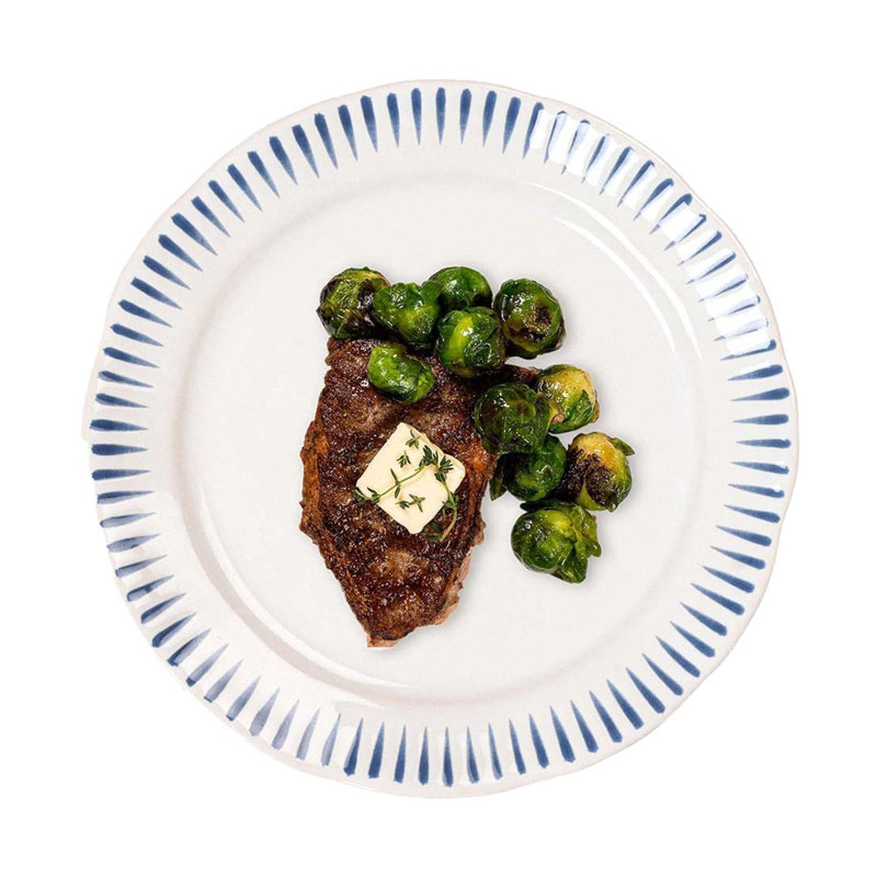 Sitio Stripe Dinner Plate, Delft Blue