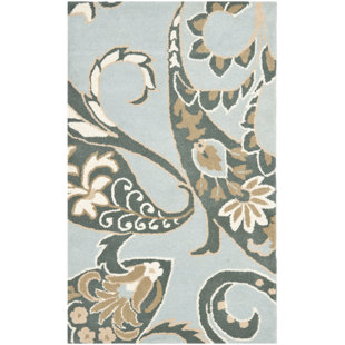 Matthews Hand Tufted Wool Floral Rug