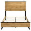 Lit à panneau double en bois franc d'ingénierie moderne Mid-Century