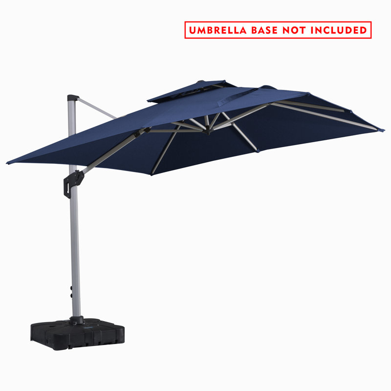 Parasol carré en porte-à-faux 10', Bleu marine