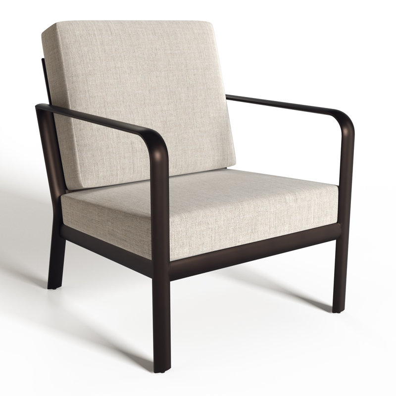 Chaise de patio avec coussin Clarity, Sunbrella® blanc