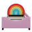 Colorful Velvet Rainbow Twin Upholstered Platform Bed With Rainbow-Shaped Headboard