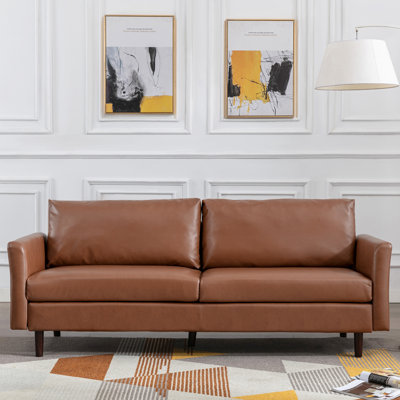 Bobur 80.3'' Faux Leather Sofa