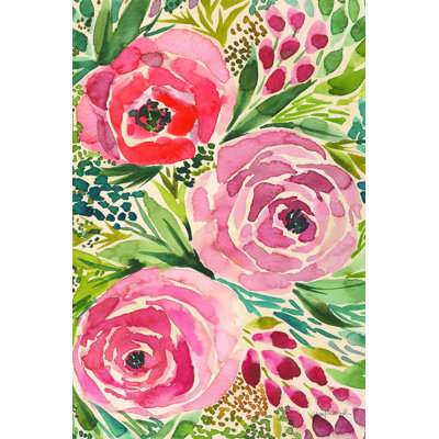 «Antique Garden III» par Cheryl Warrick - peinture sur toile tendue