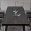 Table de conférence 78,74 "en bois massif noir minimaliste