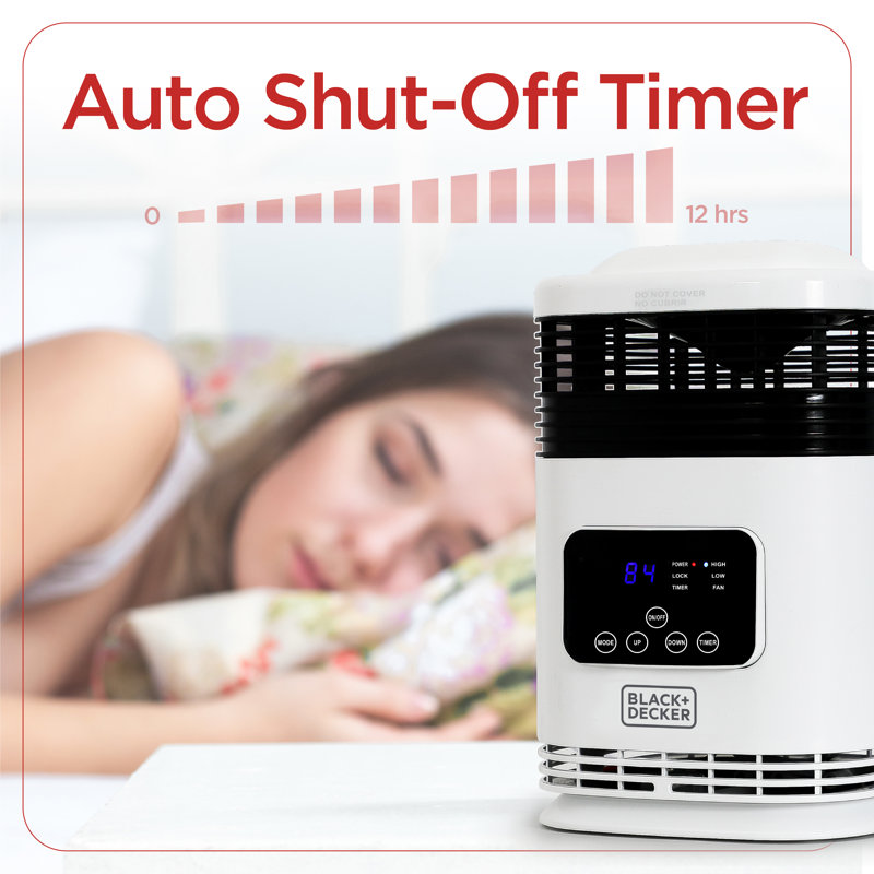 360° Surround 1,500 Watt Electric Fan Compact Heater