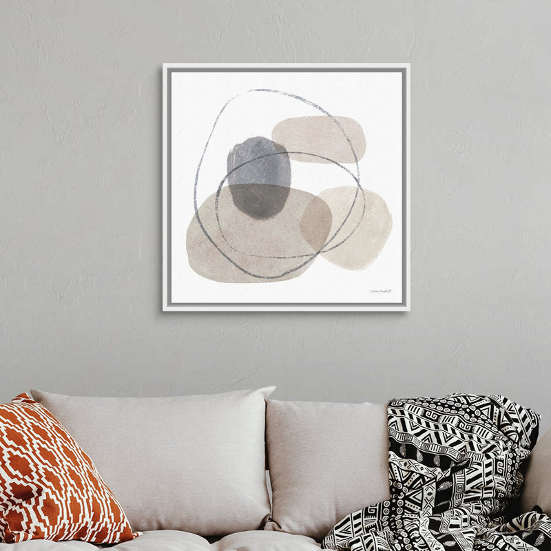 « Think Neutral 07 » par Lisa audit, reproduction d’art sur toile, H 32 po x l 32 po x P 1,75 po, Cadre blanc