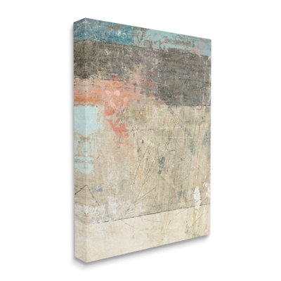 «Urban Layered Abstract Collage» par Suzanne Nicoll, peinture sur toile tendue
